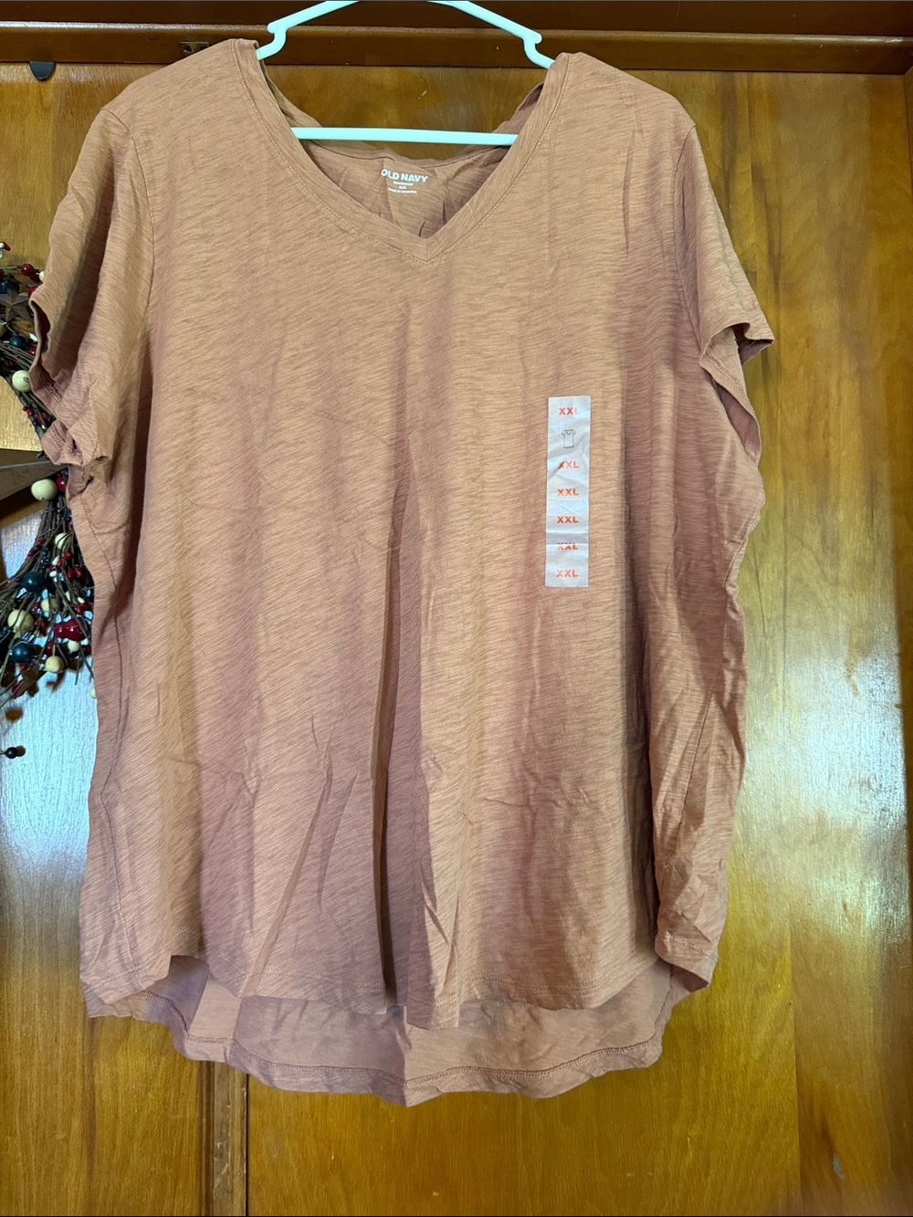 Old Navy Women's V-Neck Short Sleeve Top - Dusty Mauve